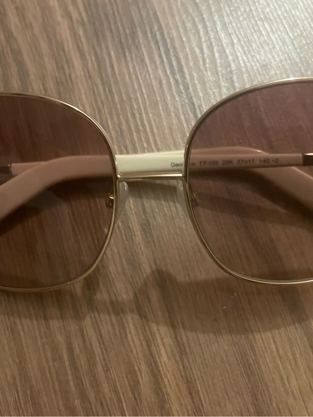 Tom Ford Gold Frame with Pink Lenses Women's Sunglasses